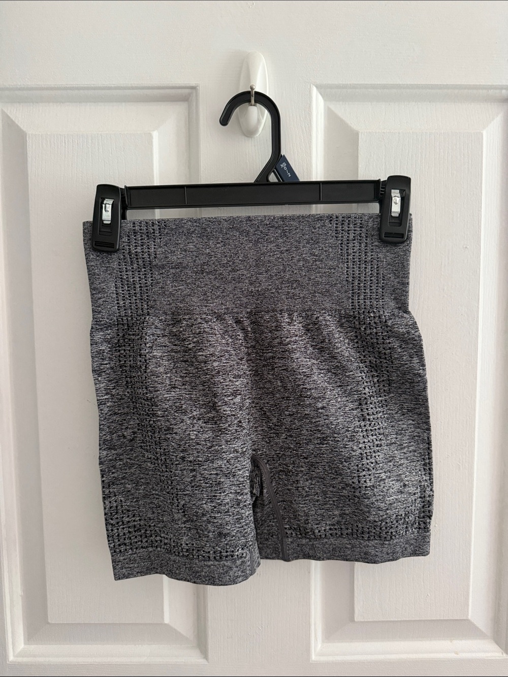 Charcoal Gray Seamless Athletic Biker Shorts